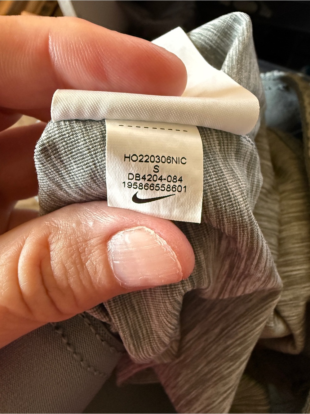 Nike Yoga Pants Womens Small Gray Heather Dri Fit Joggers Stretch Jogging Gym - Picture 10 of 10